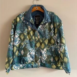 VTG windbreaker Women's Multicolor Patterned Jacket